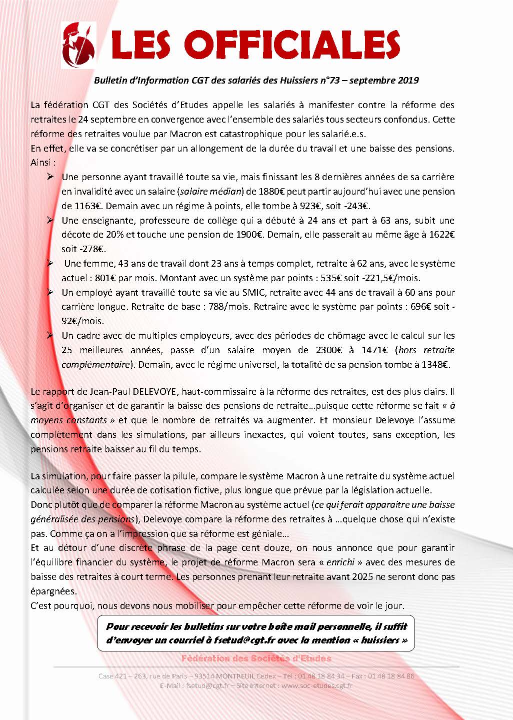 Les officiales n°73